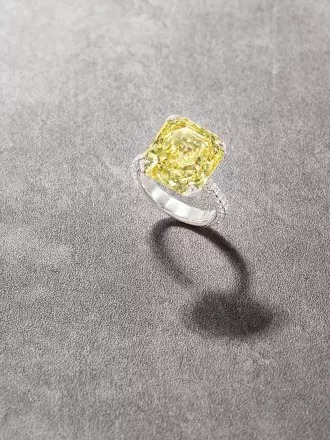 Fancy Intense Yellow Diamond Ring